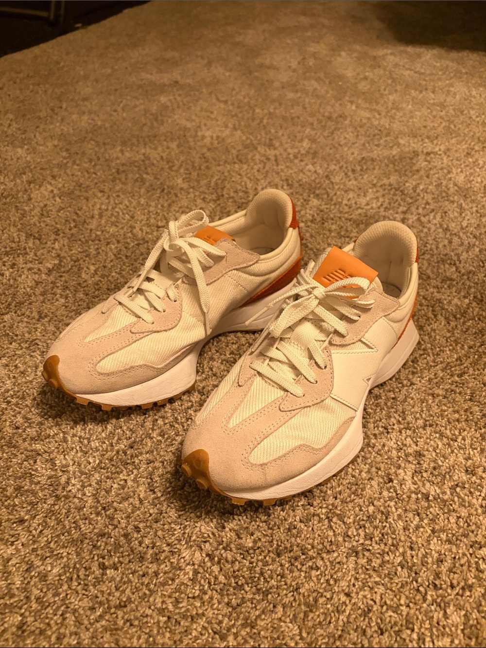 New Balance Women's Neutral Cream, Tan and Orange Sneakers